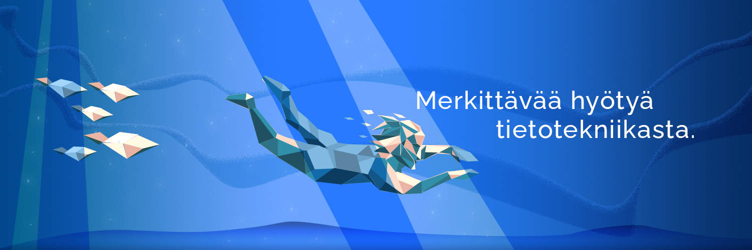 Merkittävää hyötyä tietotekniikasta -banneri