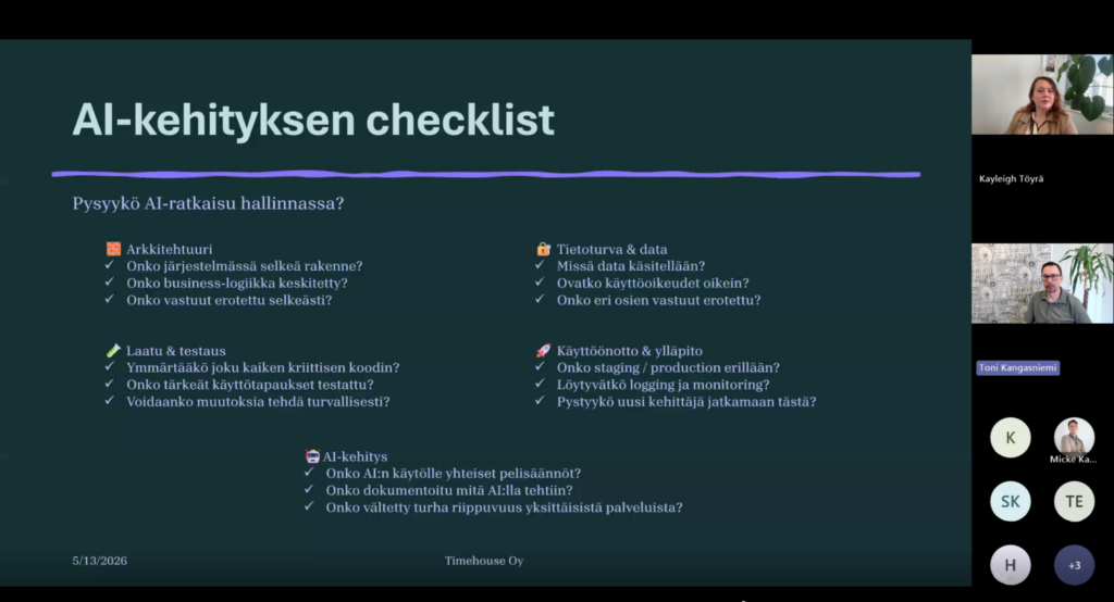 ai koodaus seminaari screenshot