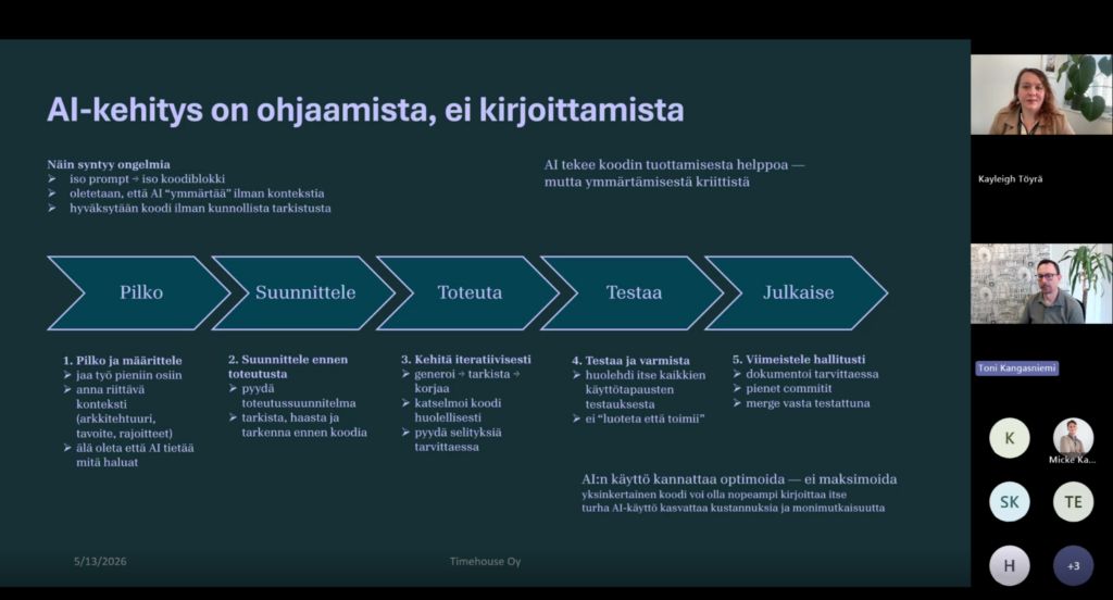 ai koodaus seminaari screenshot